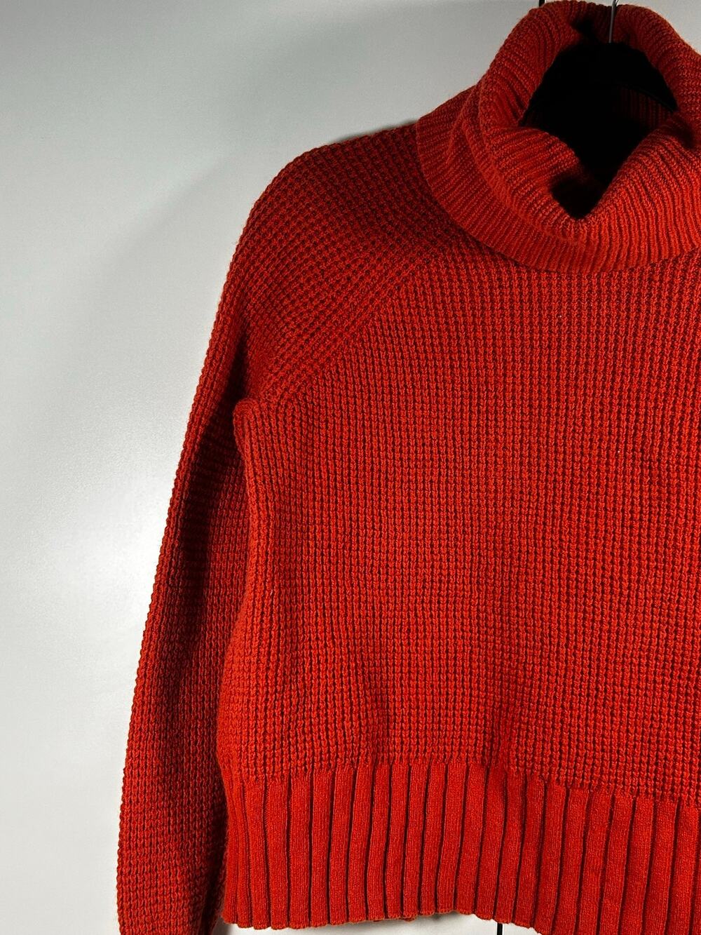 Madewell Eastbrook Cross Back Turtleneck Sweater XS Etruscan Clay Merino Wool
